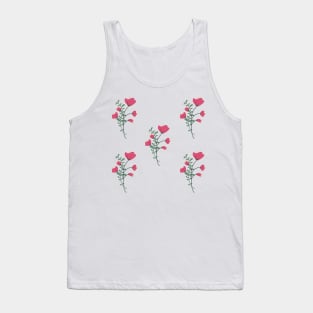 Pink floral pattern design Tank Top